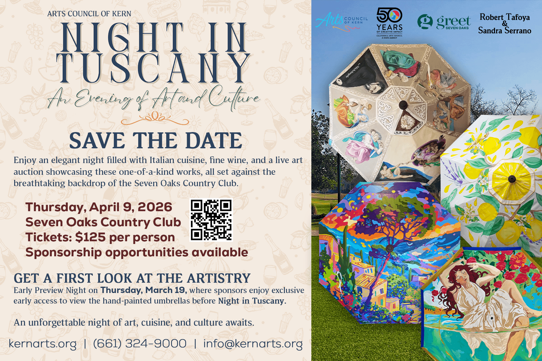 Night In Tuscany - Arts Council of Kern